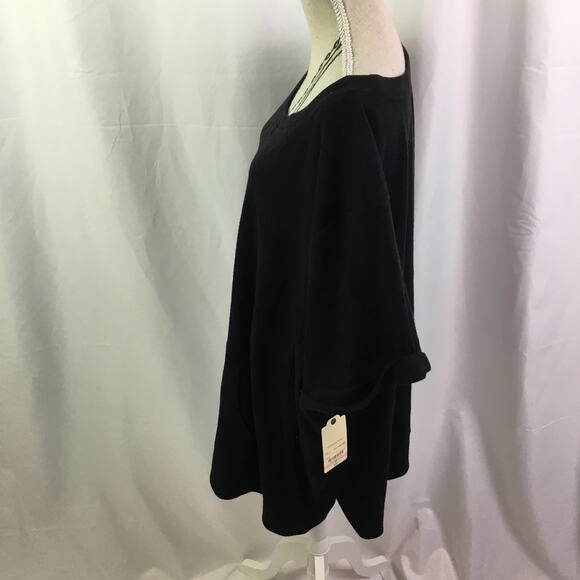 St John's Bay Active Short Sleeve Sweater Black 3X - Picture 9 of 16